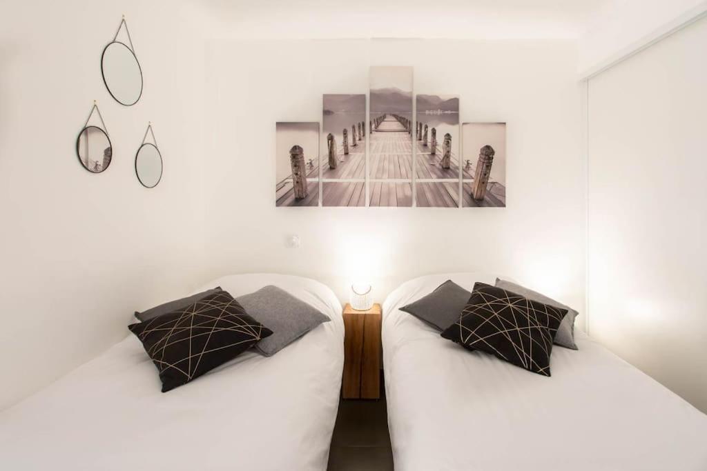 A7- 2 Bdr Sea & Mountain View - Ac, Parking, Pool & Terrace Apartment Antibes Exterior photo